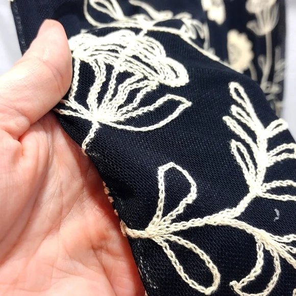 Melonie T Embroidered Floral Cold-Shoulder Sheer Mini Dress - Picture 11 of 16